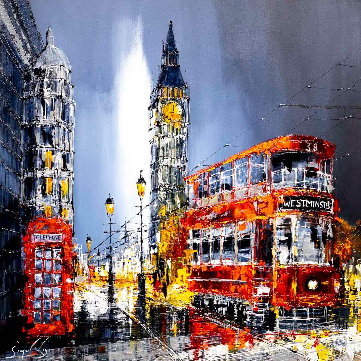 On Route - Original - SOLD by artist Simon Wright - Wyecliffe Galleries