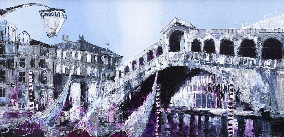 On the Canal - Original by artist Simon Wright - Wyecliffe Galleries