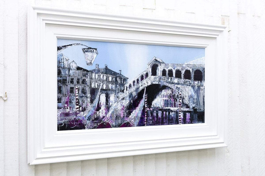 On the Canal - Original by artist Simon Wright - Wyecliffe Galleries