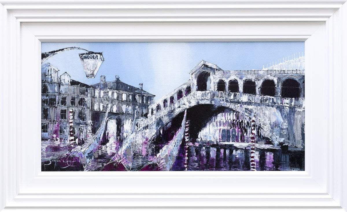 On the Canal - Original by artist Simon Wright - Wyecliffe Galleries