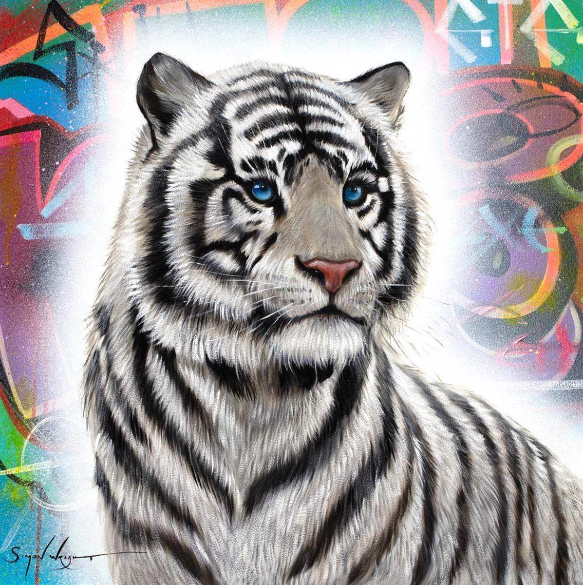 Panthera - Original - SOLD by artist Simon Wright - Wyecliffe Galleries