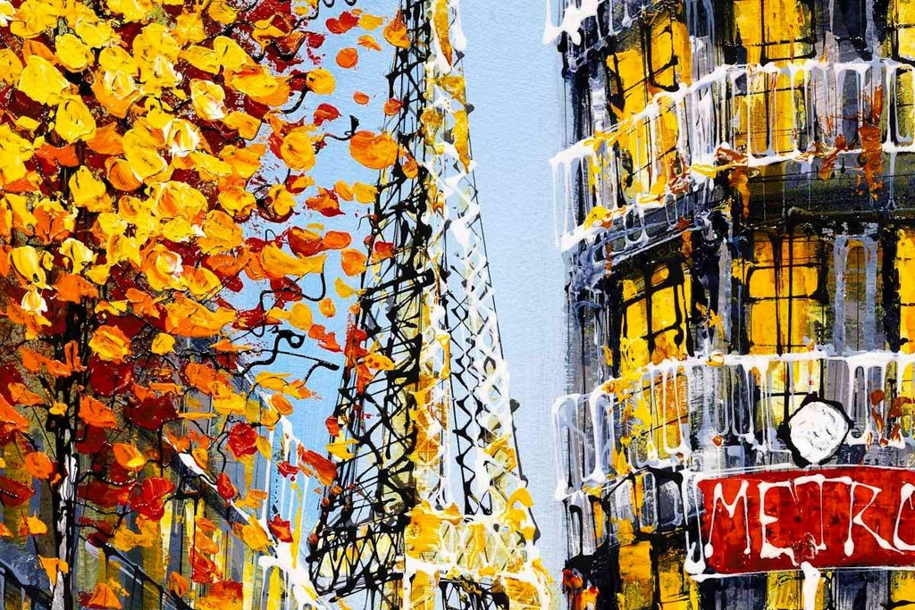Paris in Autumn - Original - SOLD by artist Simon Wright - Wyecliffe Galleries