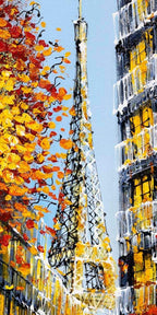 Paris in Autumn - Original - SOLD by artist Simon Wright - Wyecliffe Galleries