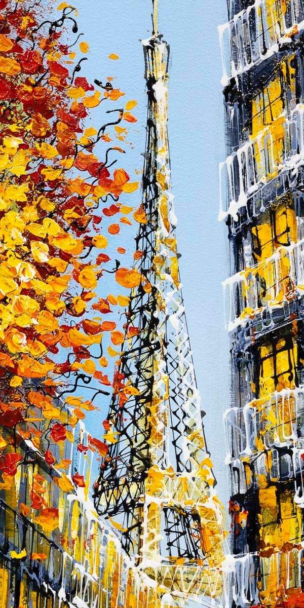 Paris in Autumn - Original - SOLD by artist Simon Wright - Wyecliffe Galleries