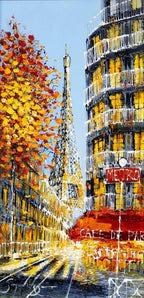 Paris in Autumn - Original - SOLD by artist Simon Wright - Wyecliffe Galleries