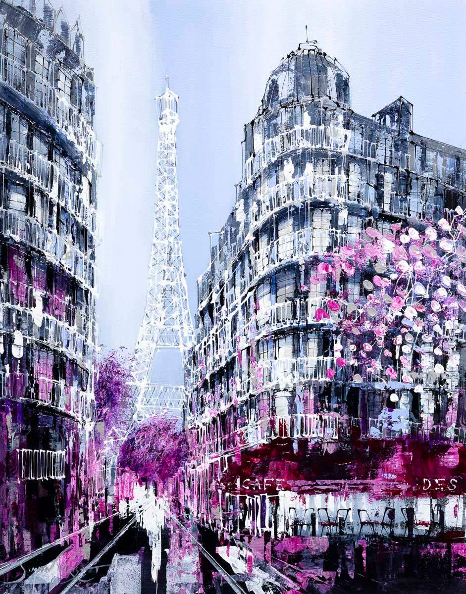 Beauty Of Paris - Original - SOLD by artist Simon Wright - Wyecliffe Galleries
