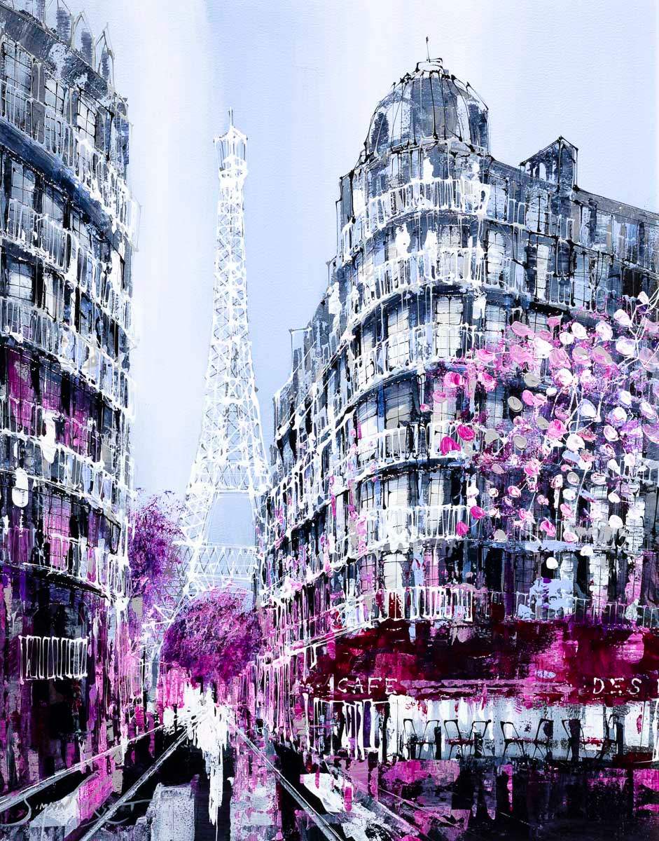 Beauty Of Paris - Original - SOLD by artist Simon Wright - Wyecliffe Galleries