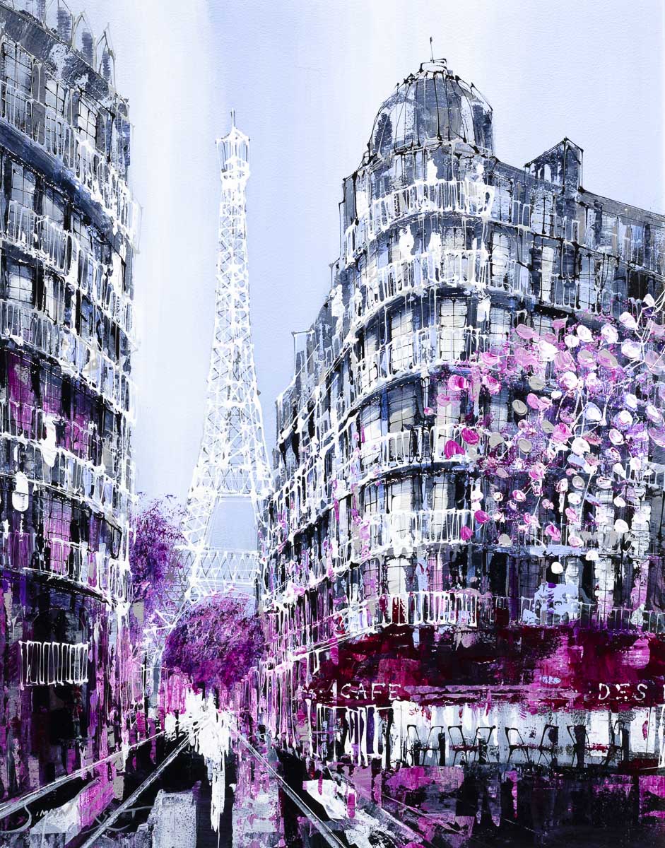 Paris in Bloom - Original Simon Wright Framed