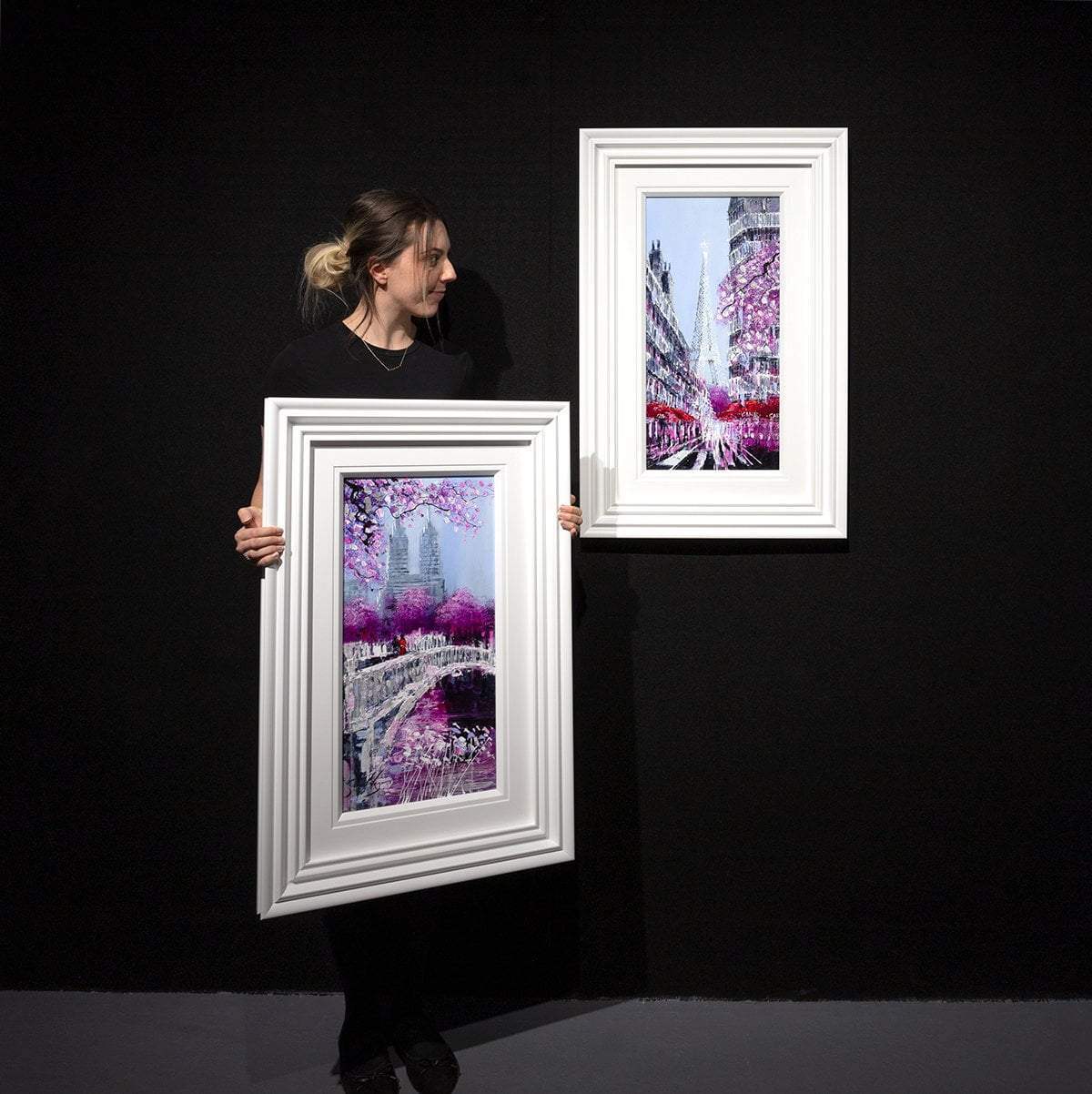 Paris in Bloom - Original - SOLD by artist Simon Wright - Wyecliffe Galleries