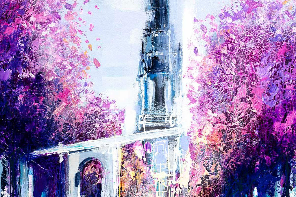 Pink City - Original SOLD by artist Simon Wright - Wyecliffe Galleries