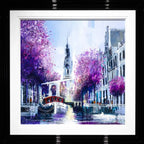 Pink City - Original SOLD by artist Simon Wright - Wyecliffe Galleries