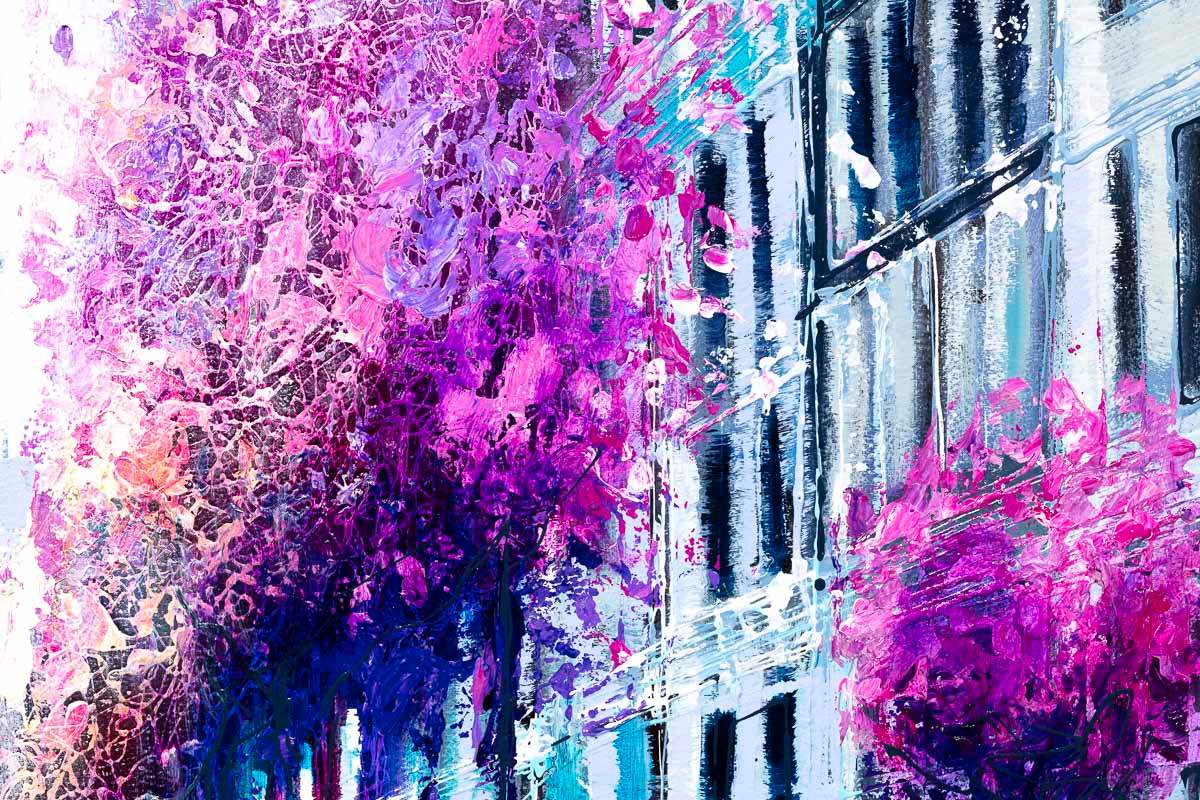 Pink City - Original SOLD by artist Simon Wright - Wyecliffe Galleries