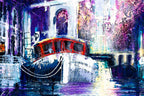 Pink City - Original SOLD by artist Simon Wright - Wyecliffe Galleries