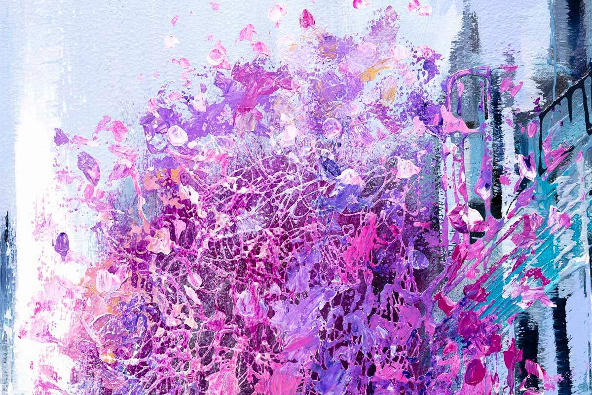 Pink City - Original SOLD by artist Simon Wright - Wyecliffe Galleries