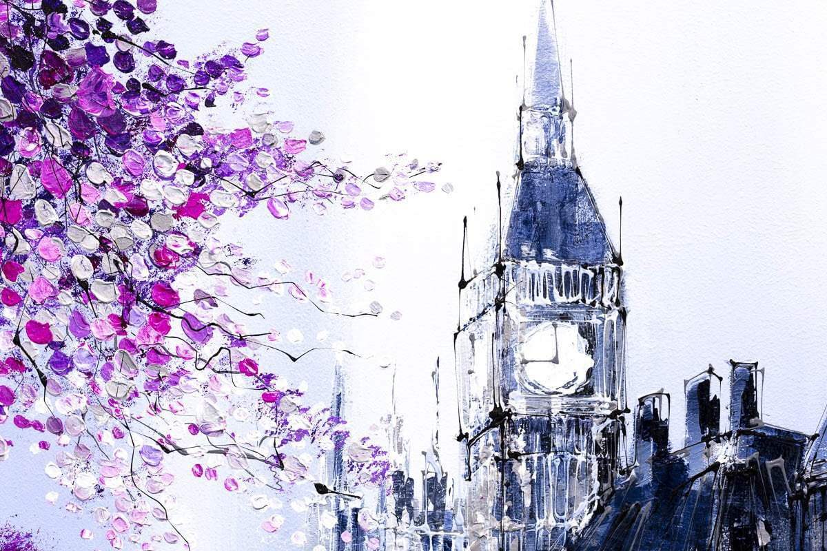 Pink Dusk - Original - SOLD by artist Simon Wright - Wyecliffe Galleries