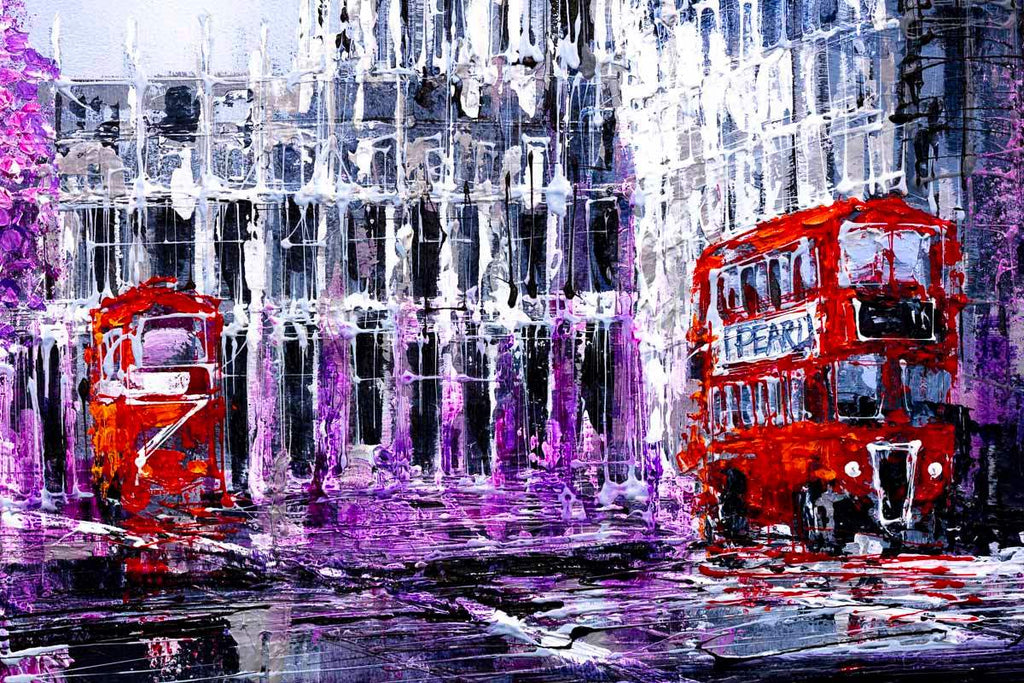 Pink Dusk - Original - SOLD by artist Simon Wright - Wyecliffe Galleries