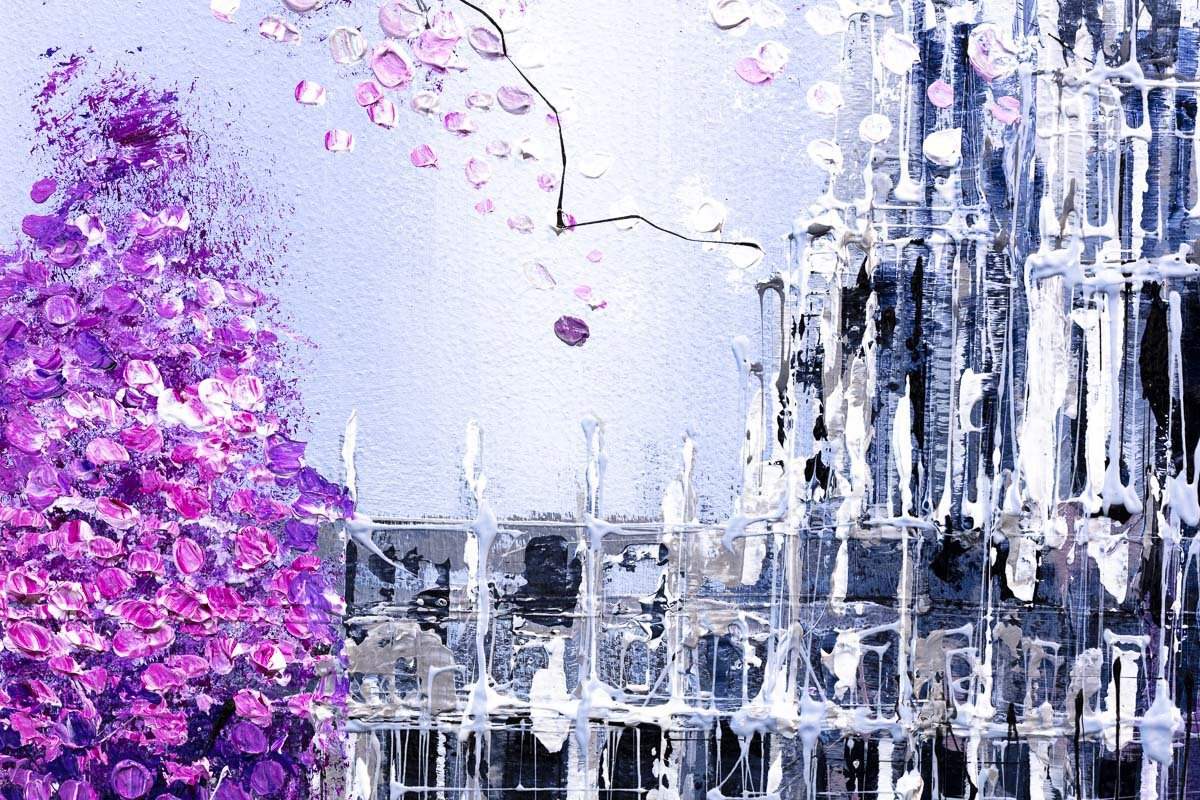 Pink Dusk - Original - SOLD by artist Simon Wright - Wyecliffe Galleries