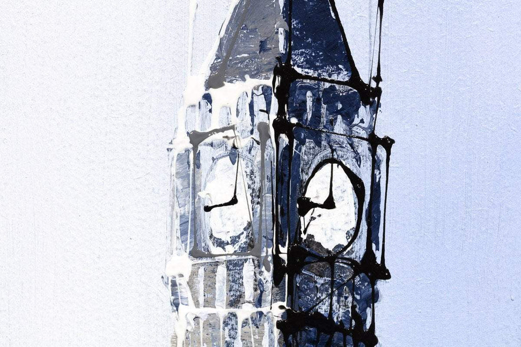 Pink Hues Over London - Original - SOLD by artist Simon Wright - Wyecliffe Galleries