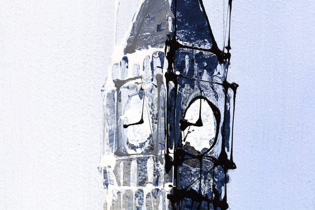 Pink Hues Over London - Original - SOLD by artist Simon Wright - Wyecliffe Galleries