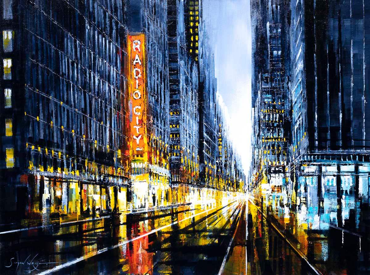 Radio City - Original - SOLD by artist Simon Wright - Wyecliffe Galleries