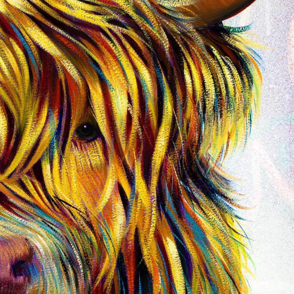 Raging Bull - Original - SOLD by artist Simon Wright - Wyecliffe Galleries