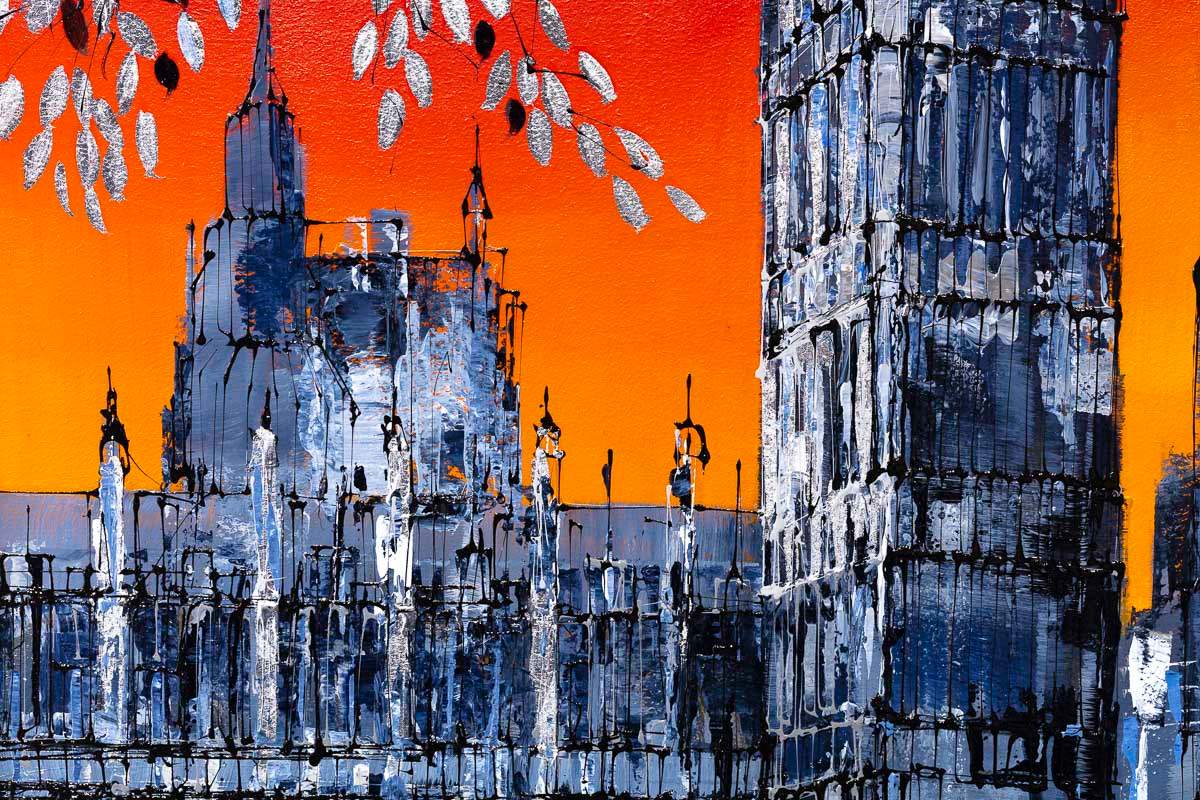 Red Skies at Night - Original - SOLD by artist Simon Wright - Wyecliffe Galleries