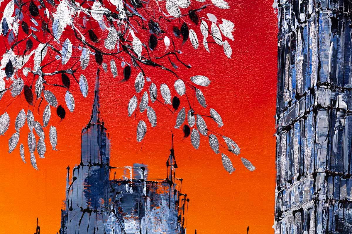 Red Skies at Night - Original - SOLD by artist Simon Wright - Wyecliffe Galleries