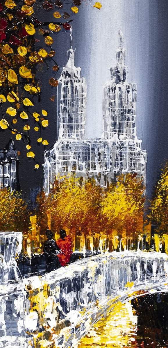 Reflections of Gold - Original - SOLD by artist Simon Wright - Wyecliffe Galleries