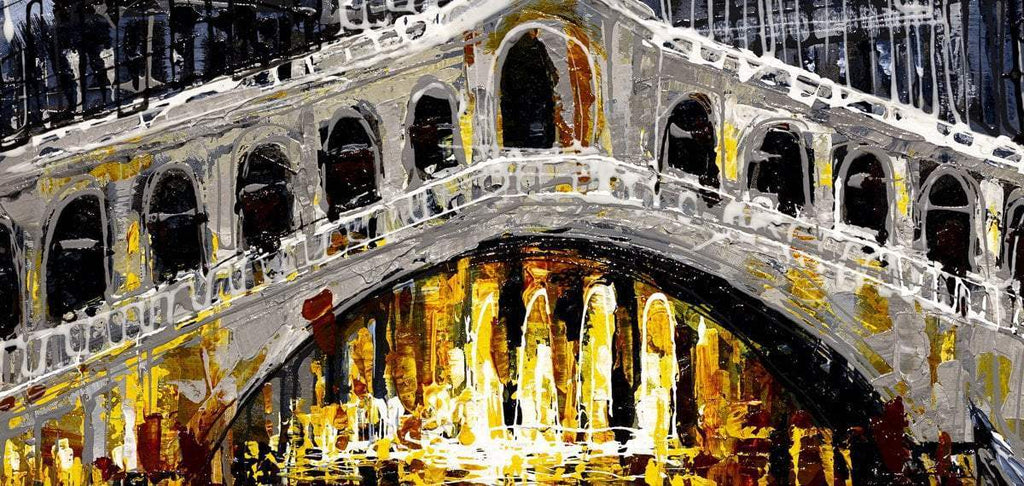 Rialto Bridge - Original - SOLD by artist Simon Wright - Wyecliffe Galleries