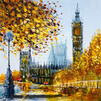 Riverside Views of London - Original - SOLD by artist Simon Wright - Wyecliffe Galleries