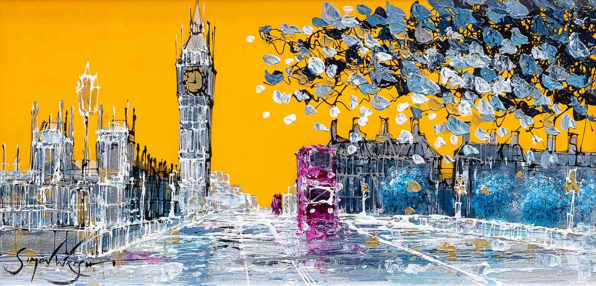 Road to Big Ben - Original SOLD by artist Simon Wright - Wyecliffe Galleries