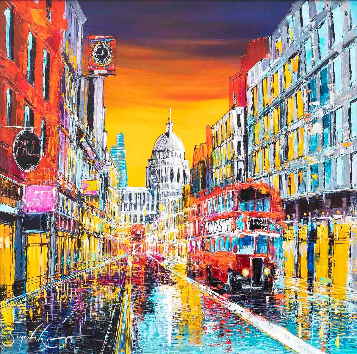 Road To St. Paul's - Original - SOLD by artist Simon Wright - Wyecliffe Galleries