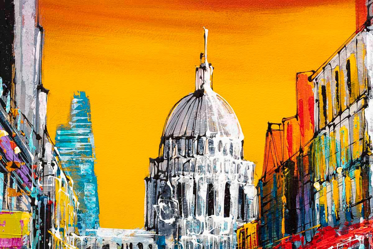 Road To St. Paul's - Original - SOLD by artist Simon Wright - Wyecliffe Galleries