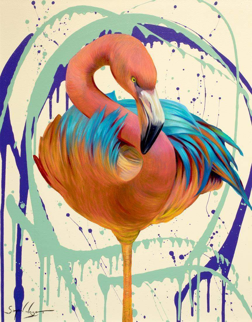 Ruffled Feathers - Original - SOLD by artist Simon Wright - Wyecliffe Galleries