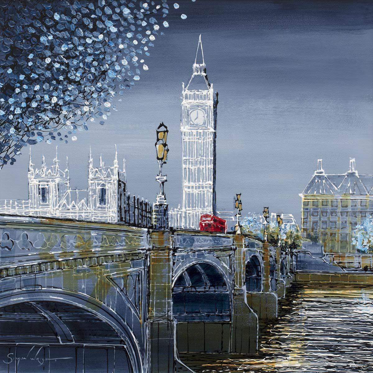 Shadows of The City - Original - SOLD by artist Simon Wright - Wyecliffe Galleries