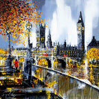 South Bank Stroll - Original - SOLD by artist Simon Wright - Wyecliffe Galleries