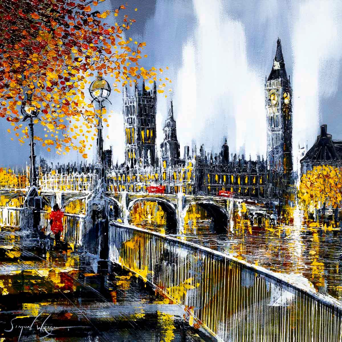 South Bank Stroll - Original - SOLD by artist Simon Wright - Wyecliffe Galleries