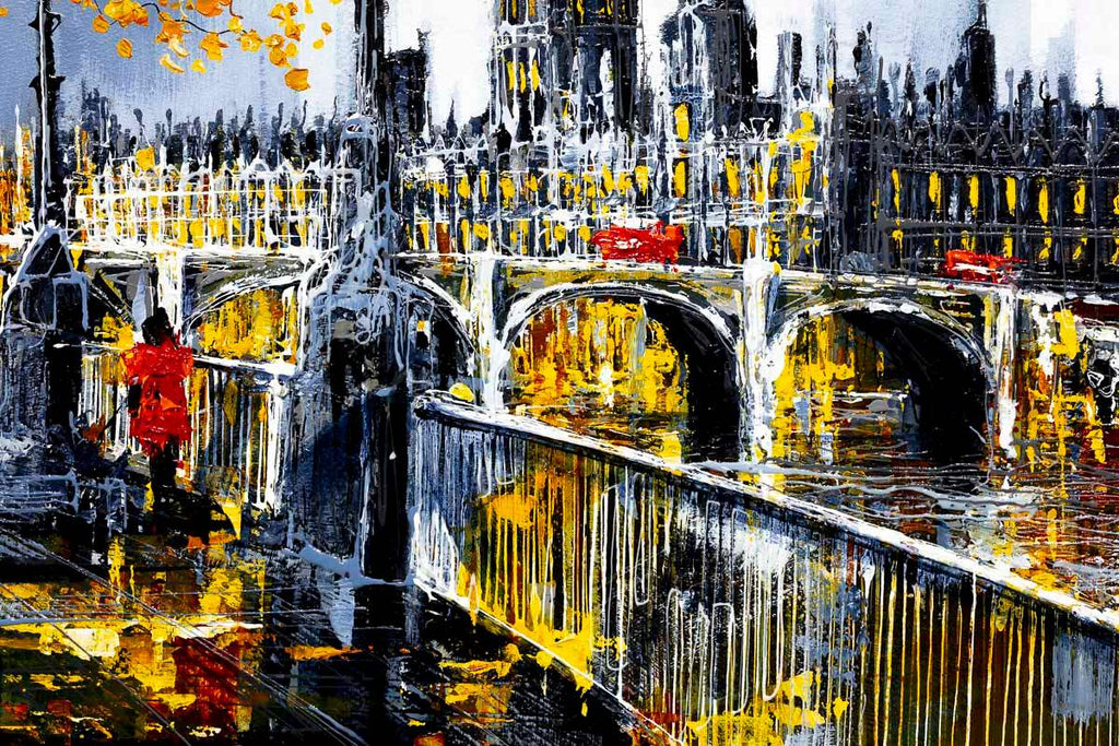 South Bank Stroll - Original - SOLD by artist Simon Wright - Wyecliffe Galleries