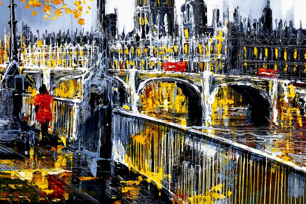 South Bank Stroll - Original - SOLD by artist Simon Wright - Wyecliffe Galleries