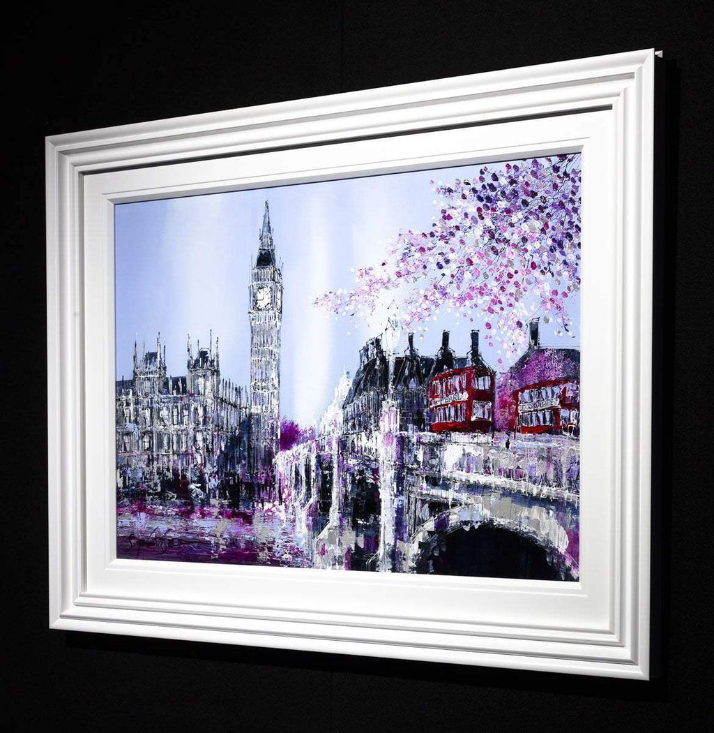 Springtime at Westminster Bridge - Original - SOLD by artist Simon Wright - Wyecliffe Galleries