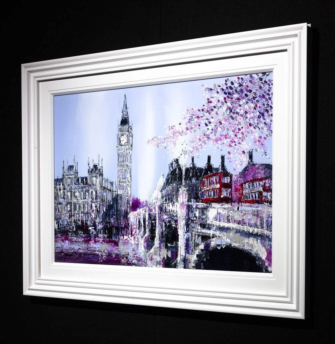 Springtime at Westminster Bridge - Original - SOLD by artist Simon Wright - Wyecliffe Galleries