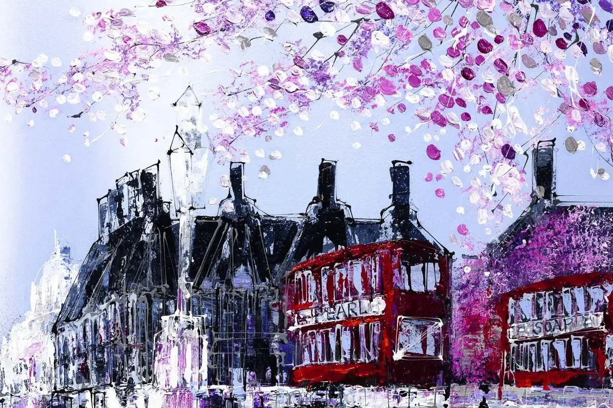 Springtime at Westminster Bridge - Original - SOLD by artist Simon Wright - Wyecliffe Galleries