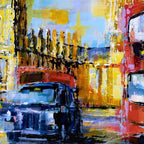 Summer In The City - Original - SOLD by artist Simon Wright - Wyecliffe Galleries