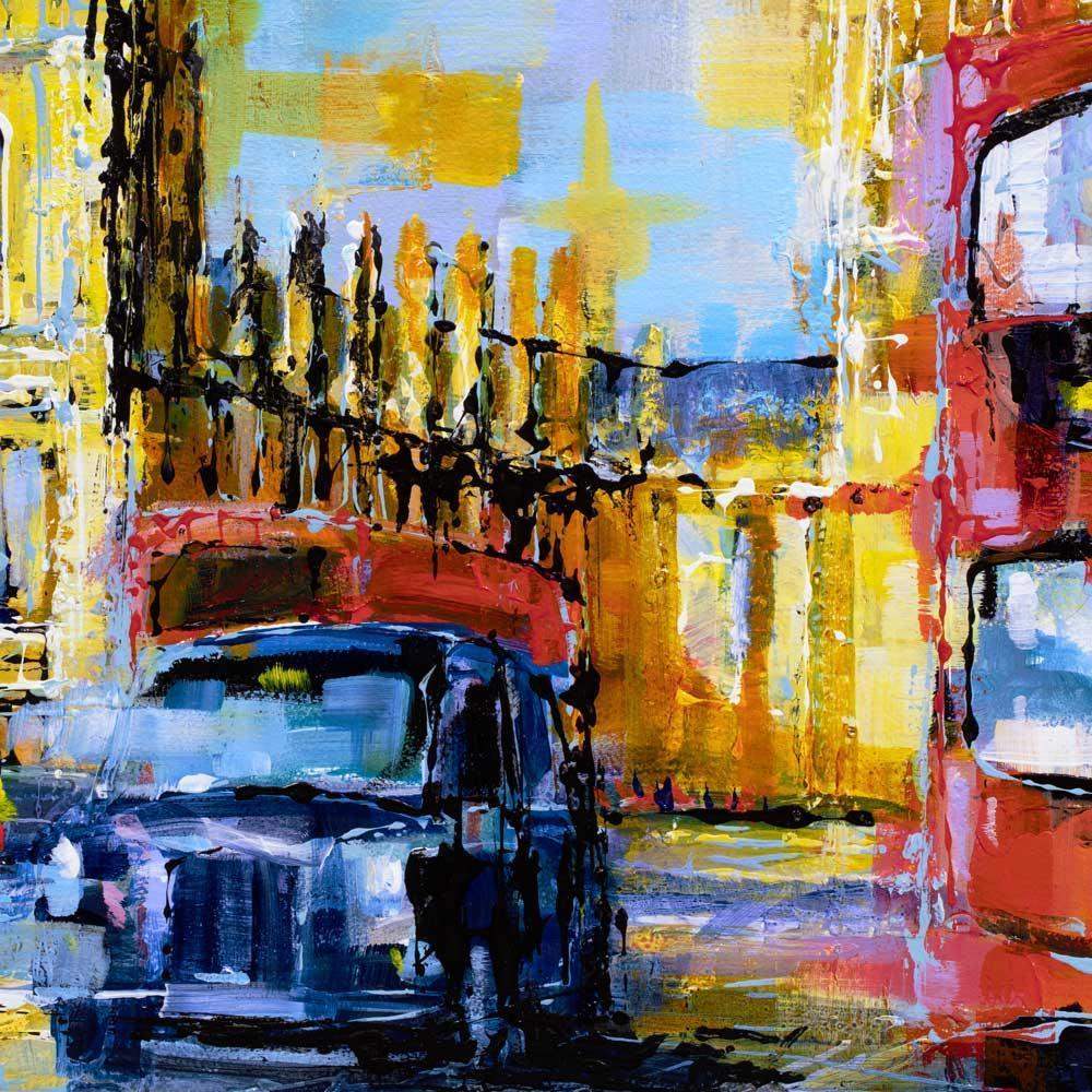 Summer In The City - Original - SOLD by artist Simon Wright - Wyecliffe Galleries