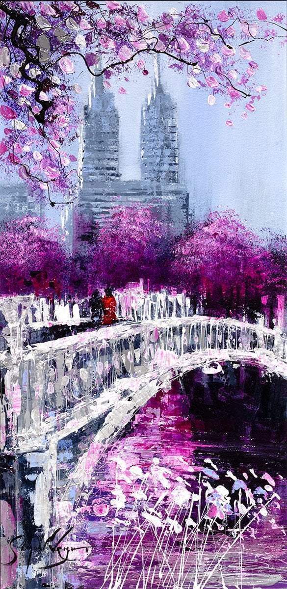 Summertime City - Original - SOLD by artist Simon Wright - Wyecliffe Galleries