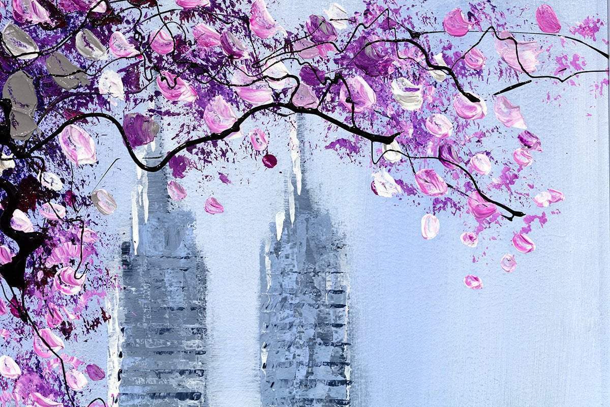 Summertime City - Original - SOLD by artist Simon Wright - Wyecliffe Galleries