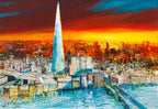 Sundown Along The Southbank - Original - SOLD by artist Simon Wright - Wyecliffe Galleries