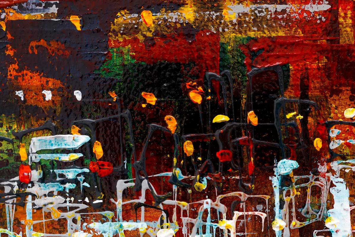 Sundown Along The Southbank - Original - SOLD by artist Simon Wright - Wyecliffe Galleries