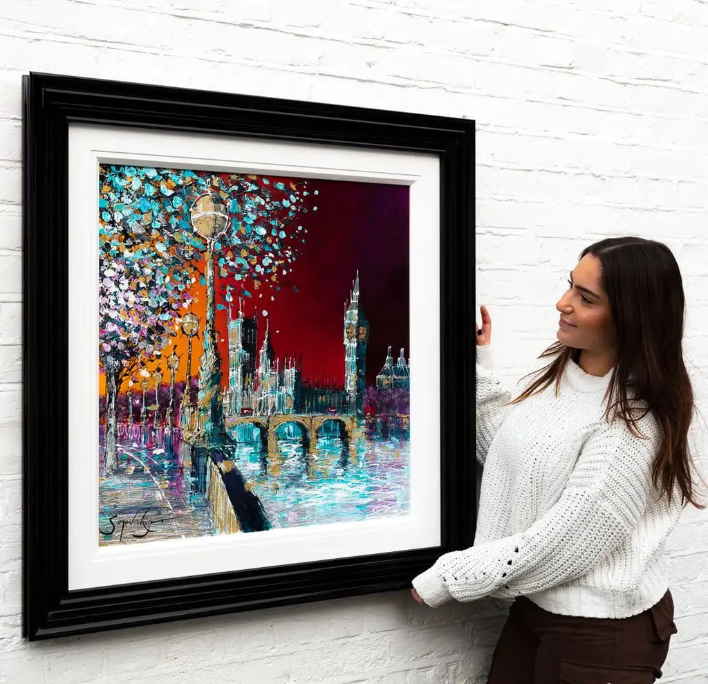 Sunrise On The Thames - Original - SOLD by artist Simon Wright - Wyecliffe Galleries