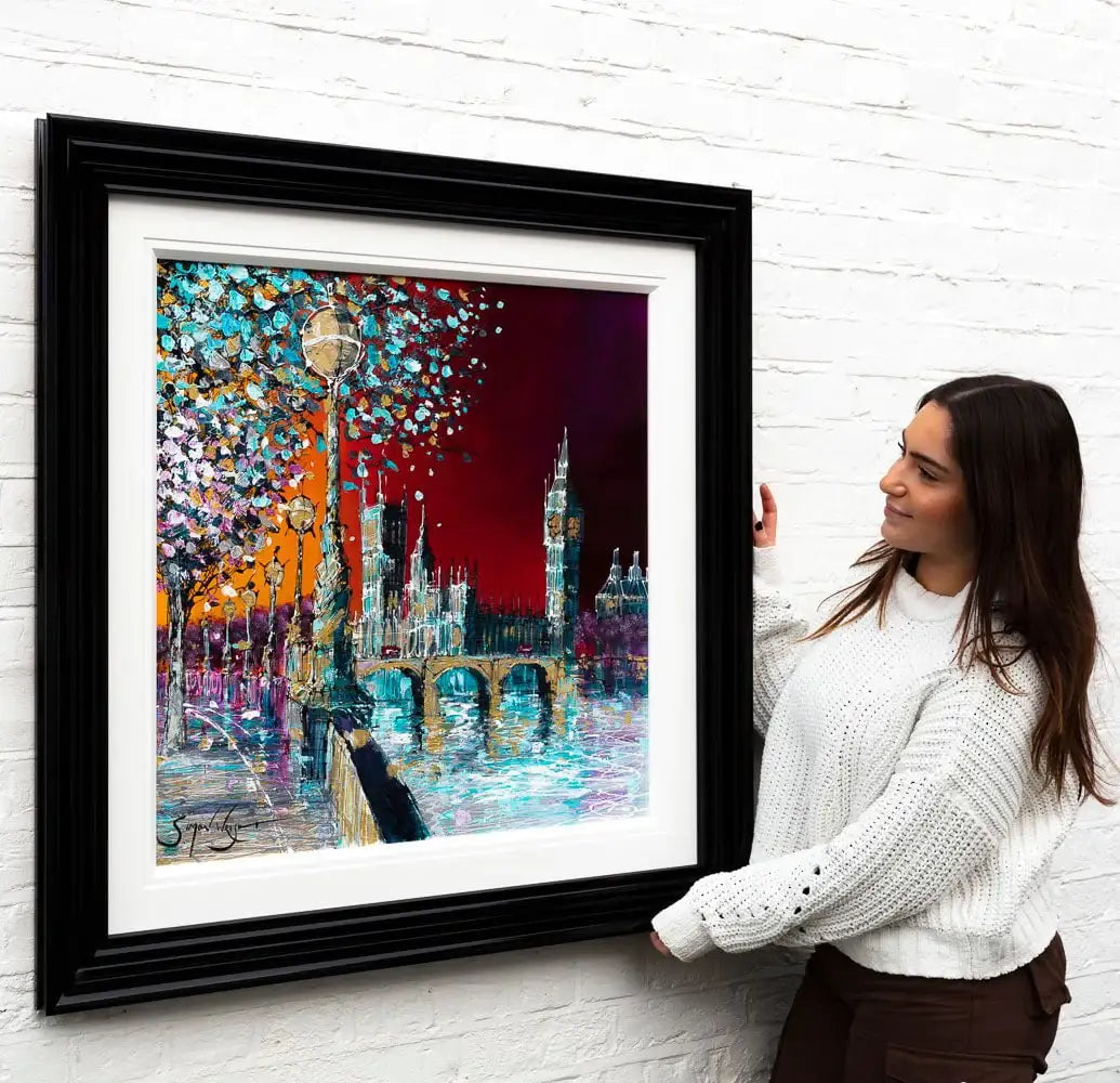 Sunrise On The Thames - Original - SOLD by artist Simon Wright - Wyecliffe Galleries